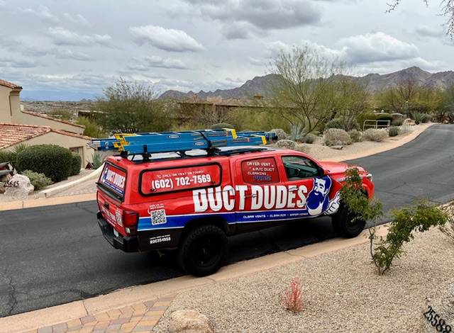 Duct Dudes Scottsdale Arizona Duct Dudes Air Duct and Dryer Vent Cleaning trucks in Scottsdale Arizona