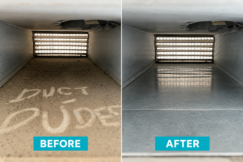 Before and after Air Duct Cleaning in Fountain Hills Arizona